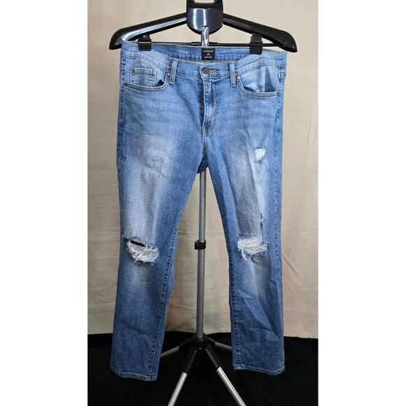 Just Black | Distressed Skinny Jeans | Light Medium Wash Size 29 Mid Rise Ankle - Picture 2 of 15